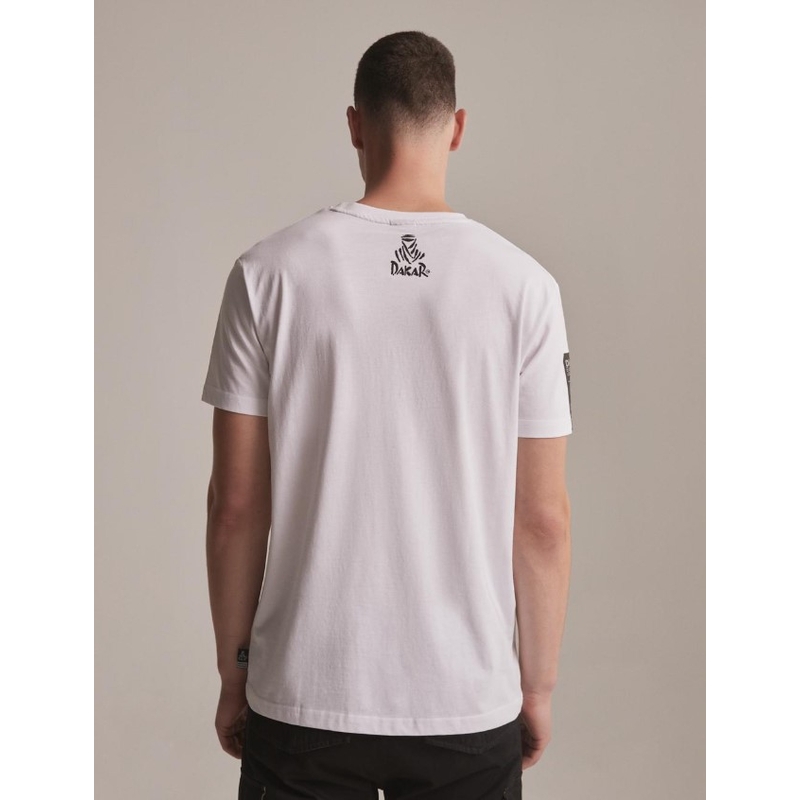 Marškinėliai DAKAR DKR Logo 23 balti