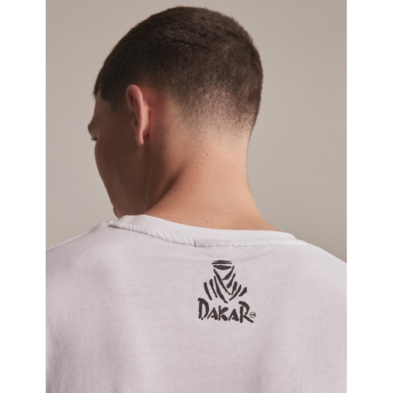 Marškinėliai DAKAR DKR Logo 23 balti