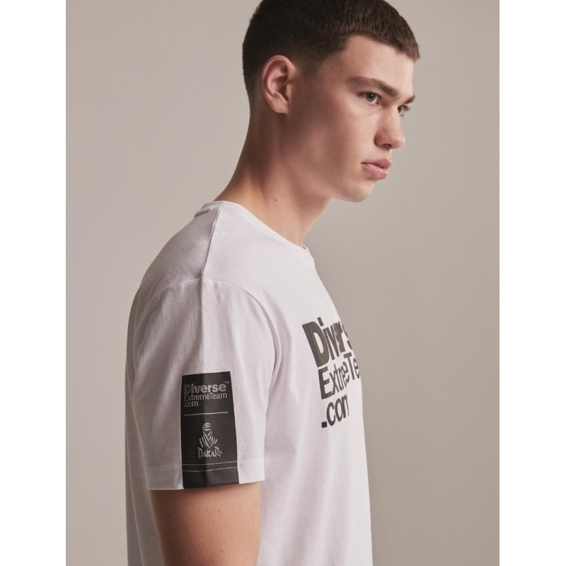 Marškinėliai DAKAR DKR Logo 23 balti