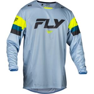 Motokroso marškinėliai FLY Racing Kinetic Prix grey-fluo yellow