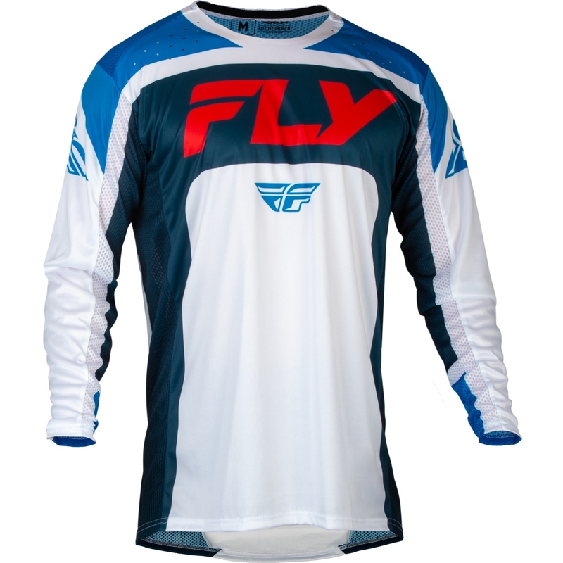 Motokroso marškinėliai FLY Racing Lite raudona-balta-mėlyna išpardavimas