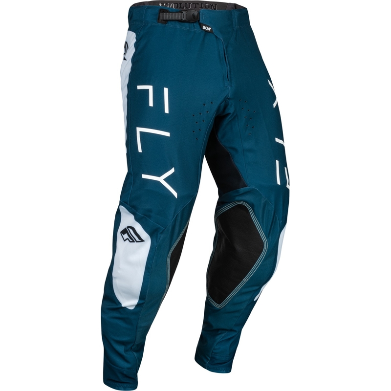 Motokroso kelnės FLY Racing Evolution DST mėlyna ir balta