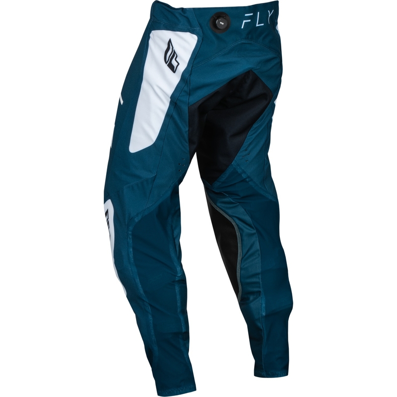 Motokroso kelnės FLY Racing Evolution DST mėlyna ir balta