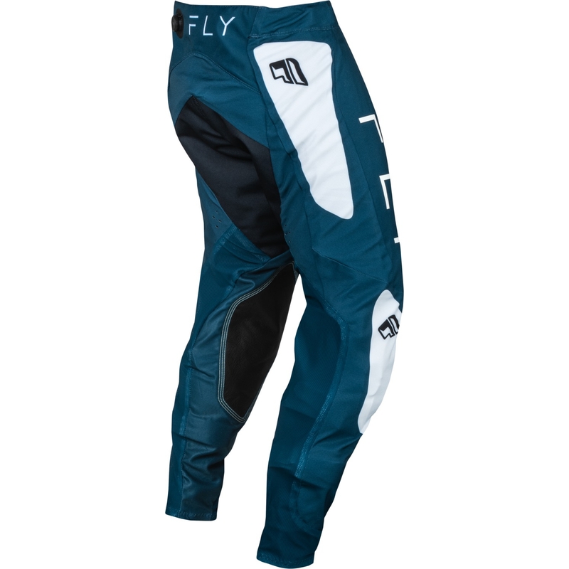 Motokroso kelnės FLY Racing Evolution DST mėlyna ir balta