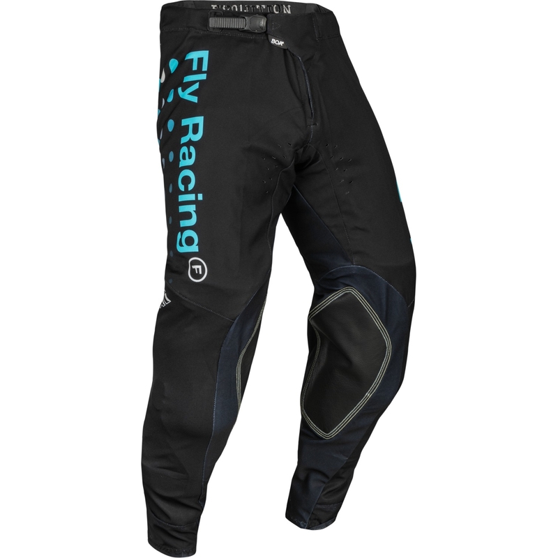 Motokroso kelnės FLY Racing Evolution DST juodos ir mėlynos spalvos