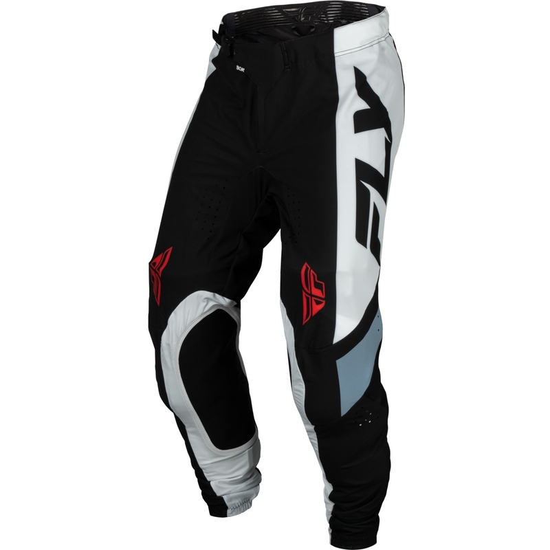 Motokroso kelnės FLY Racing Lite black-white-grey