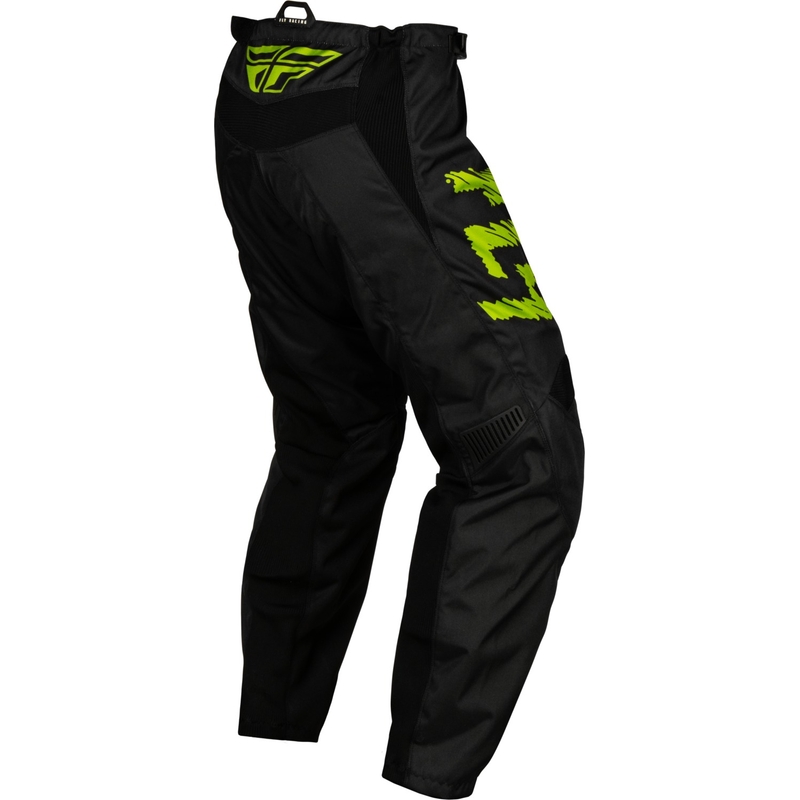 Dětské motokrosové kalhoty FLY Racing F-16 2024 černo-fluo zeleno-šedé výprodej