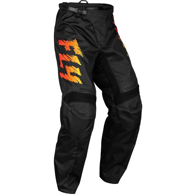 Dětské motokrosové kalhoty FLY Racing F-16 2024 černo-žluto-oranžové výprodej
