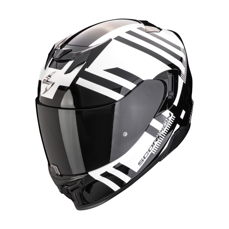 Integruotas motociklininko šalmas Scorpion EXO-520 EVO AIR BANSHEE pearl white-black išpardavimas