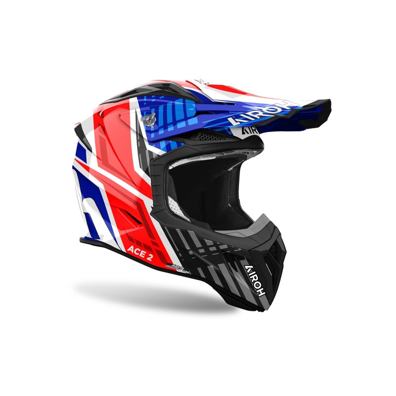 Motokroso šalmas Airoh Aviator Ace 2 Proud blue-red glossy