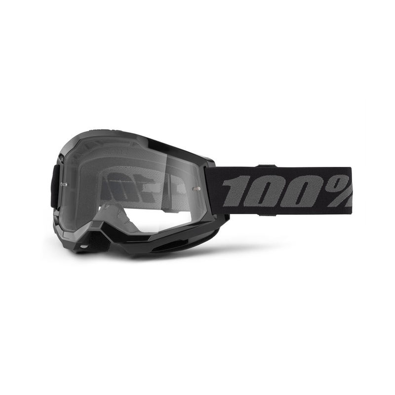 Motokroso akiniai 100% STRATA 2 New black (clear plexi)