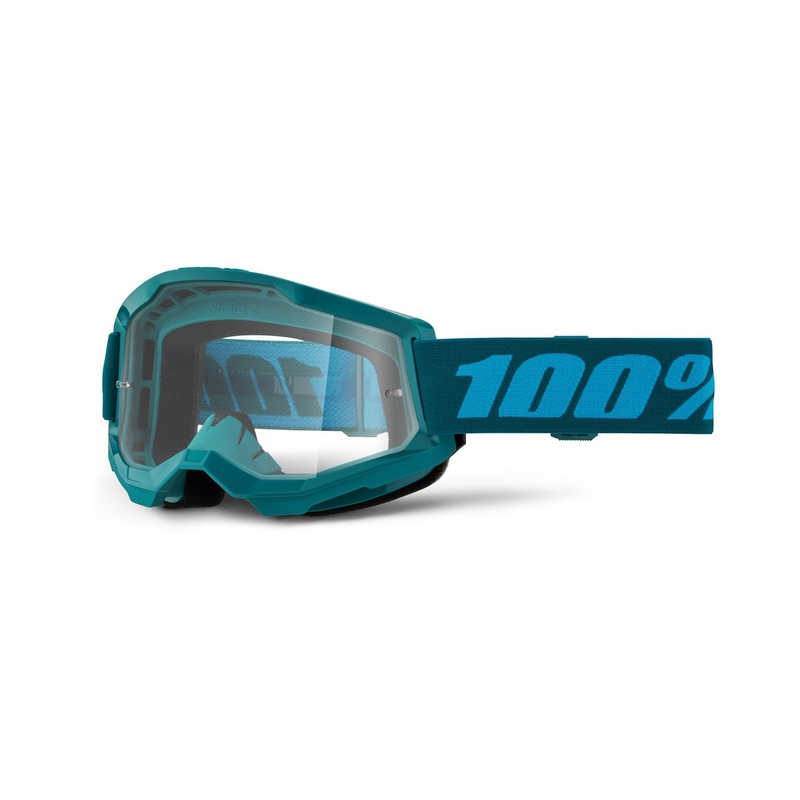 Motokroso akiniai 100% STRATA 2 New Stone blue (clear plexi)