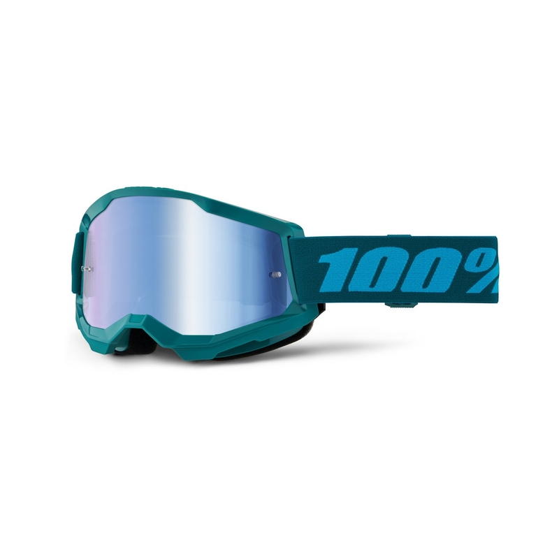 Motokroso akiniai 100% STRATA 2 New Stone blue (blue plexi)