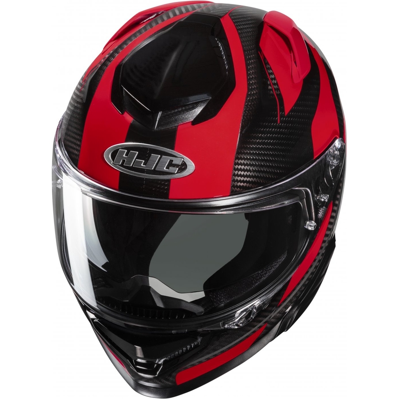 HJC RPHA 71 Carbon Hamil MC1 Juodai raudonas integruotas motociklininko šalmas