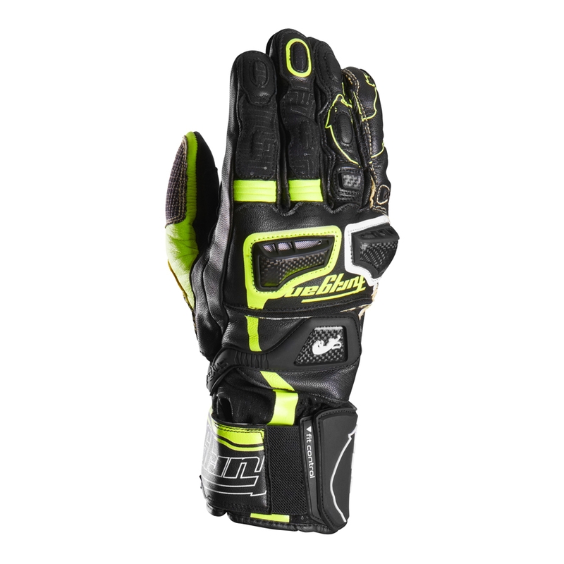 Furygan Styg 20 x Kevlar motociklo pirštinės, juodos-fluorescencinės-geltonos-baltos