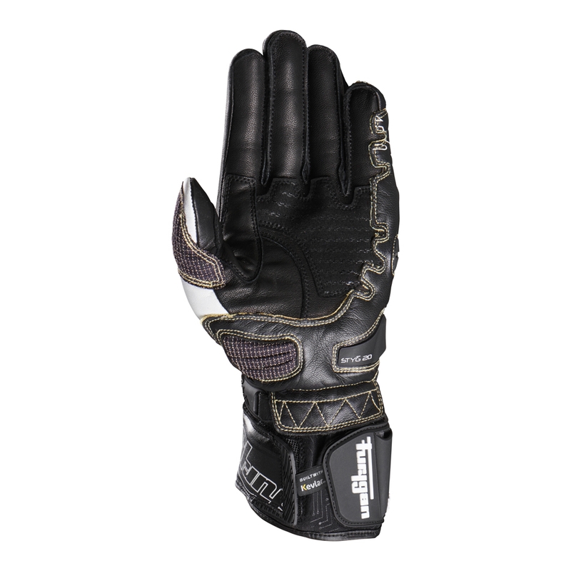 Furygan Styg 20 x Kevlar motociklo pirštinės juodai baltos