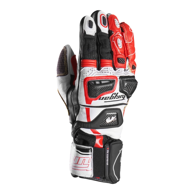 Furygan Styg 20 x Kevlar motociklo pirštinės juodos-baltos-raudonos