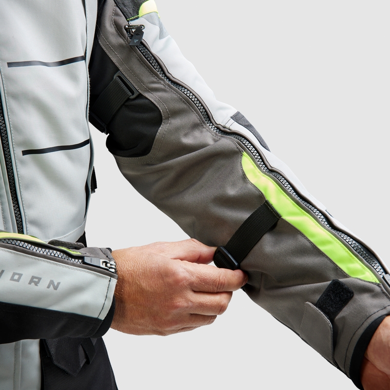 Rebelhorn Cubby V juoda-pilka-fluo geltona motociklininko striukė
