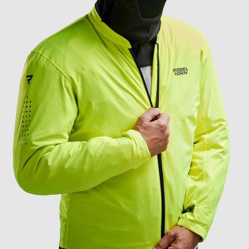 Rebelhorn Cubby V juoda-pilka-fluo geltona motociklininko striukė