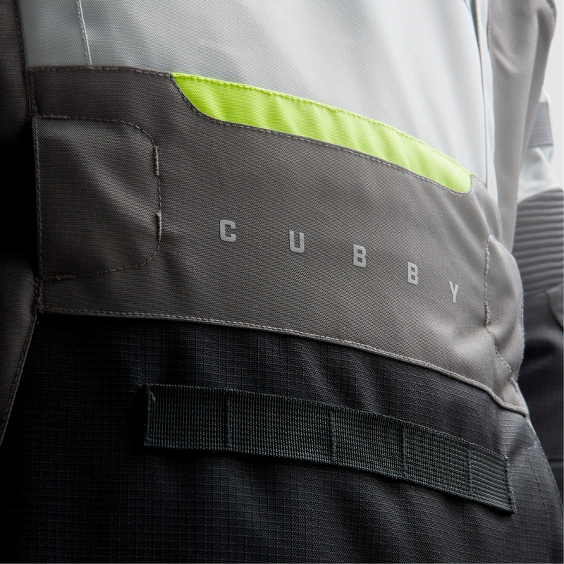 Rebelhorn Cubby V juoda-pilka-fluo geltona motociklininko striukė