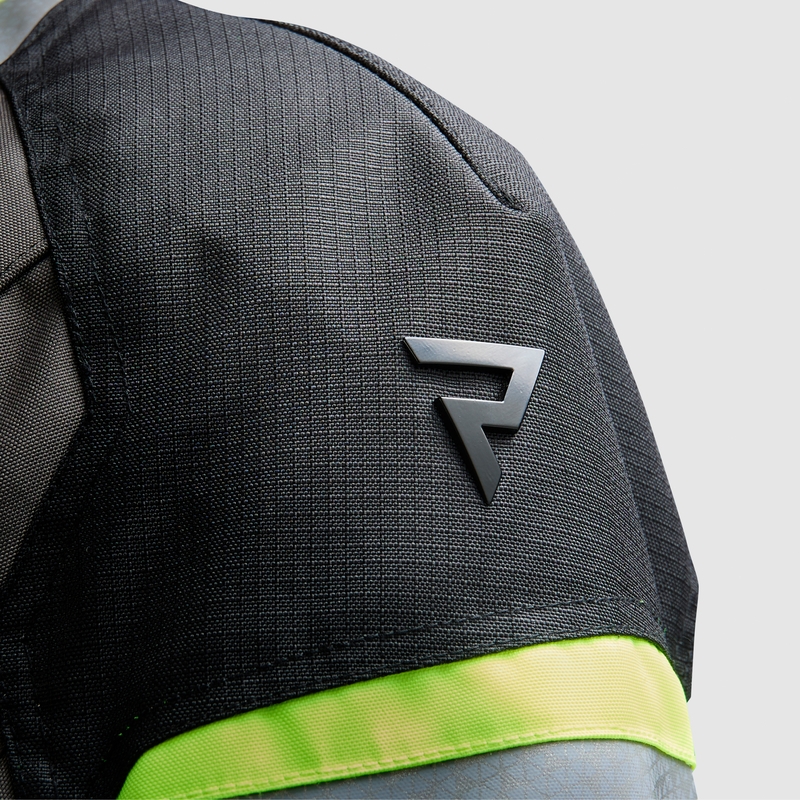 Rebelhorn Cubby V juoda-pilka-fluo geltona motociklininko striukė