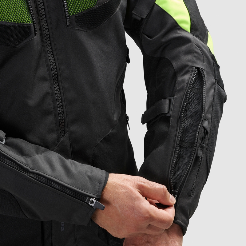 Motociklininko striukė Rebelhorn Hiker IV black-anthracite-fluo yellow