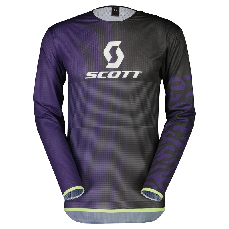 Motokroso marškinėliai Scott PODIUM PRO violetinės ir mėtų spalvos