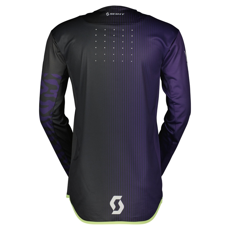 Motokroso marškinėliai Scott PODIUM PRO violetinės ir mėtų spalvos