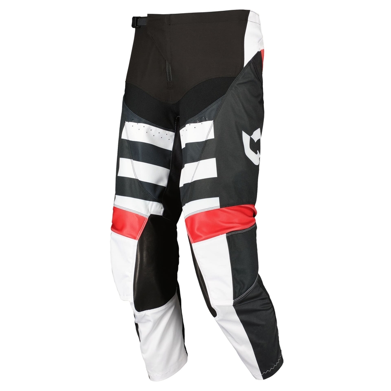 Scott EVO RACE motokroso kelnės baltos ir raudonos spalvos