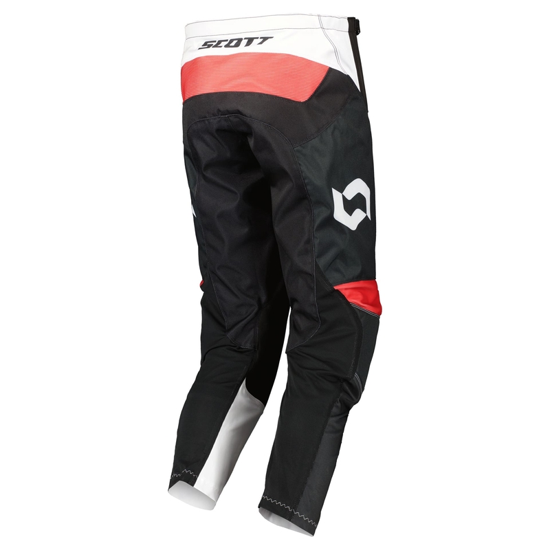 Scott EVO RACE motokroso kelnės baltos ir raudonos spalvos