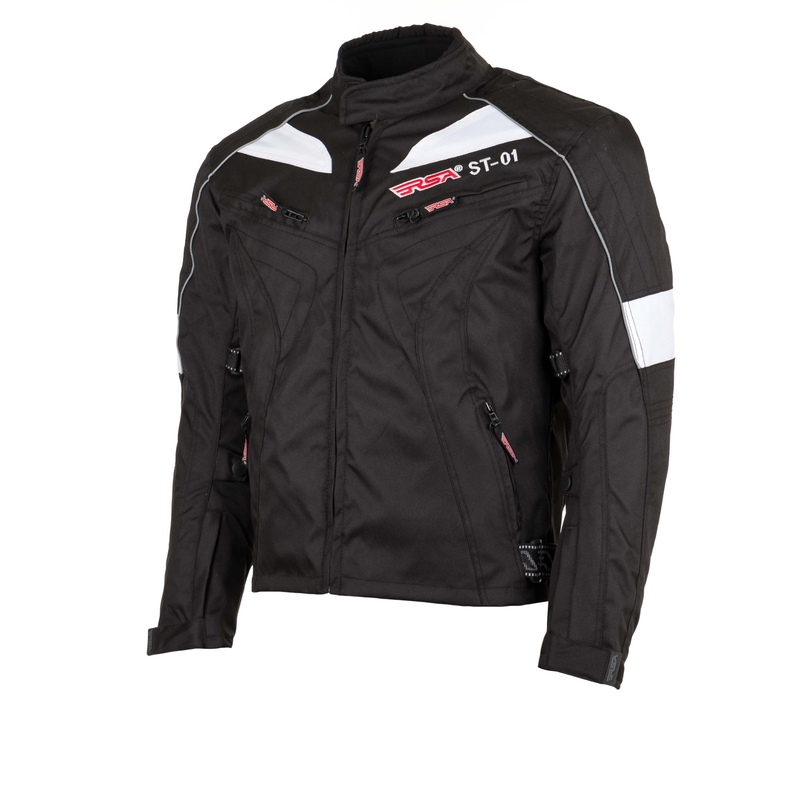 Bunda na moto RSA ST-01 černo-bílá výprodej