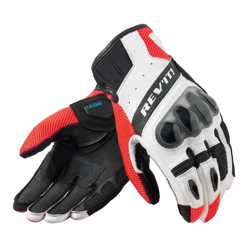 Motociklininko pirštinės Revit Ritmo black-fluo red