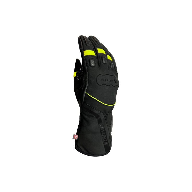 Motociklininko pirštinės SEVENTY DEGREES SD-T7 juoda-fluo geltona