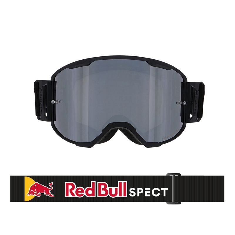 Motokroso akiniai "Red Bull Spect STRIVE S" juodi su rūkytu stiklu