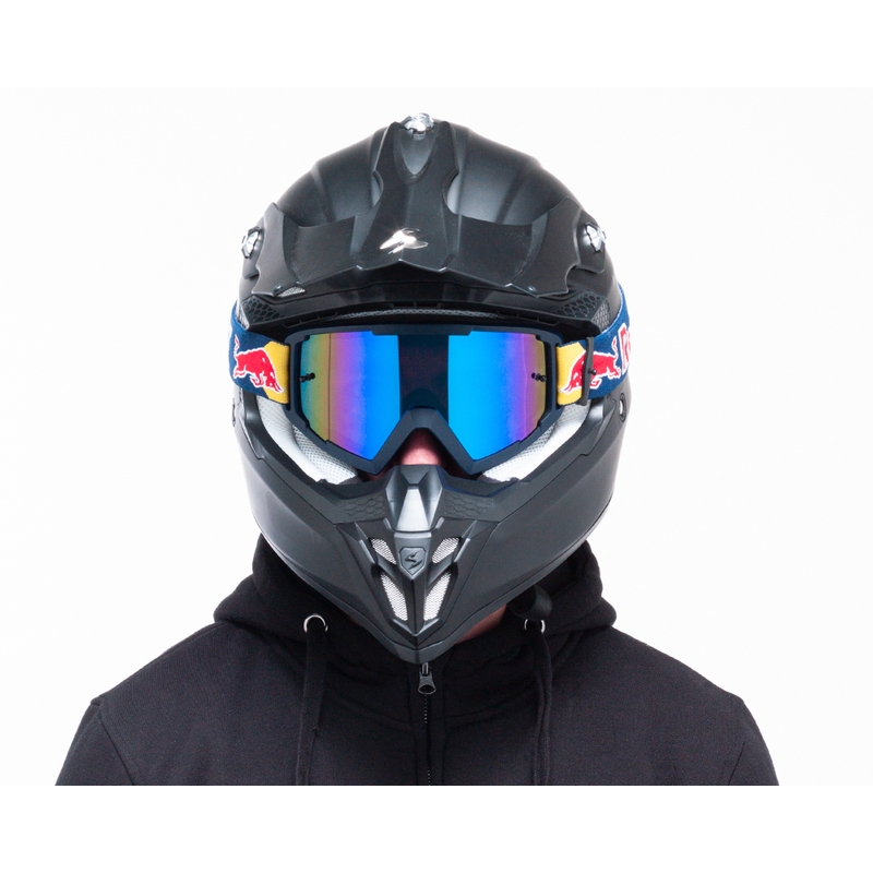 Motokroso akiniai Red Bull Spect WHIP tamsiai mėlyni su mėlynais lęšiais