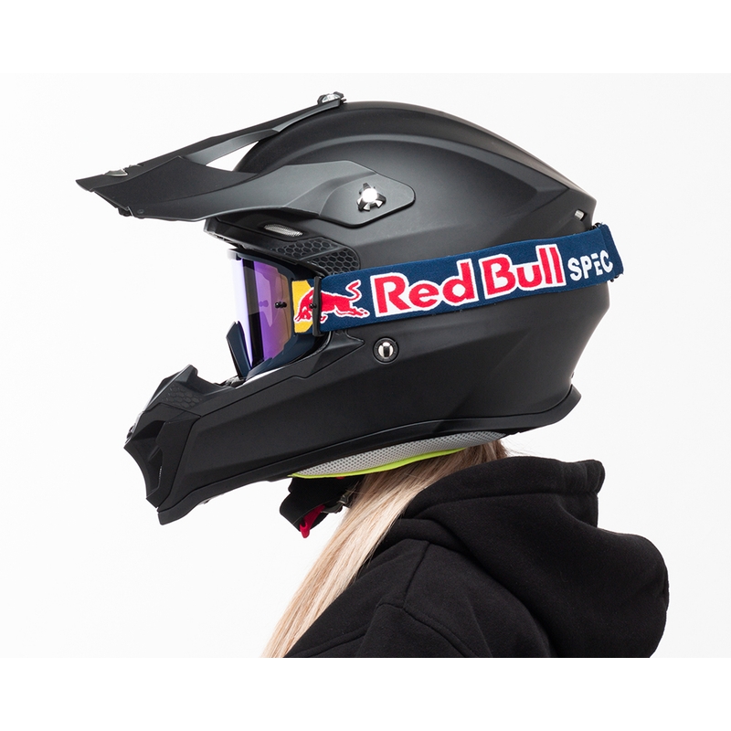 Motokroso akiniai Red Bull Spect WHIP tamsiai mėlyni su mėlynais lęšiais