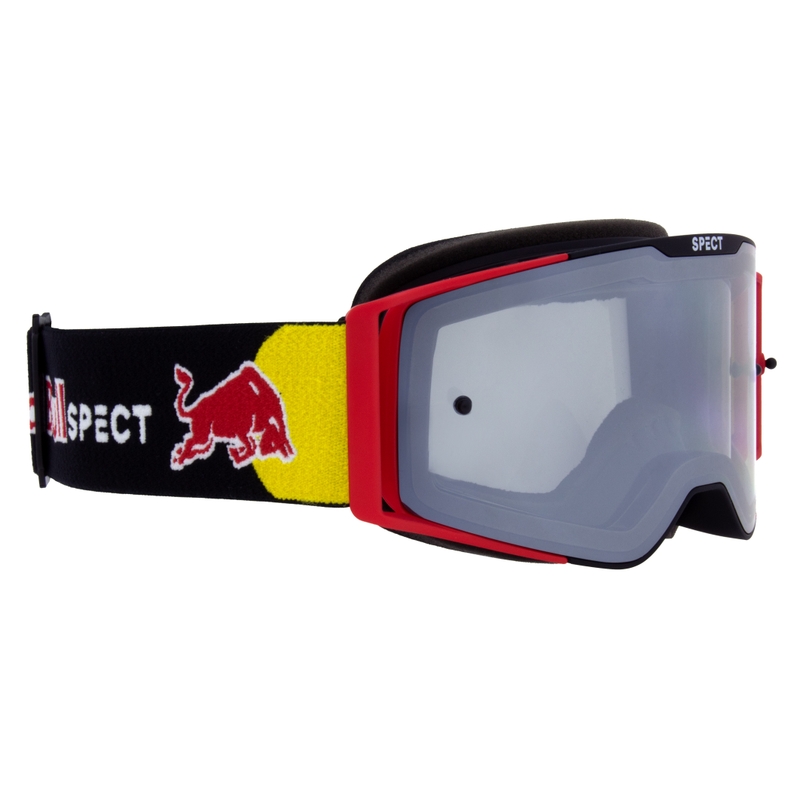 "Red Bull Spect TORP" juodai raudoni motokroso akiniai su dūminiais stiklais
