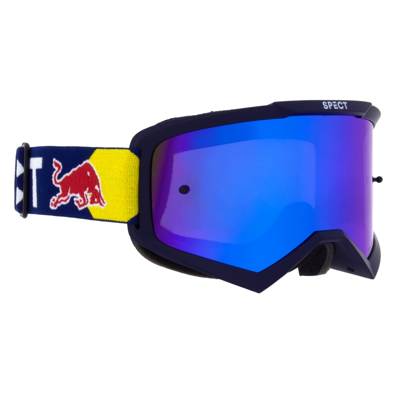 Motokroso akiniai Red Bull Spect EVAN tamsiai mėlyni su mėlynais lęšiais