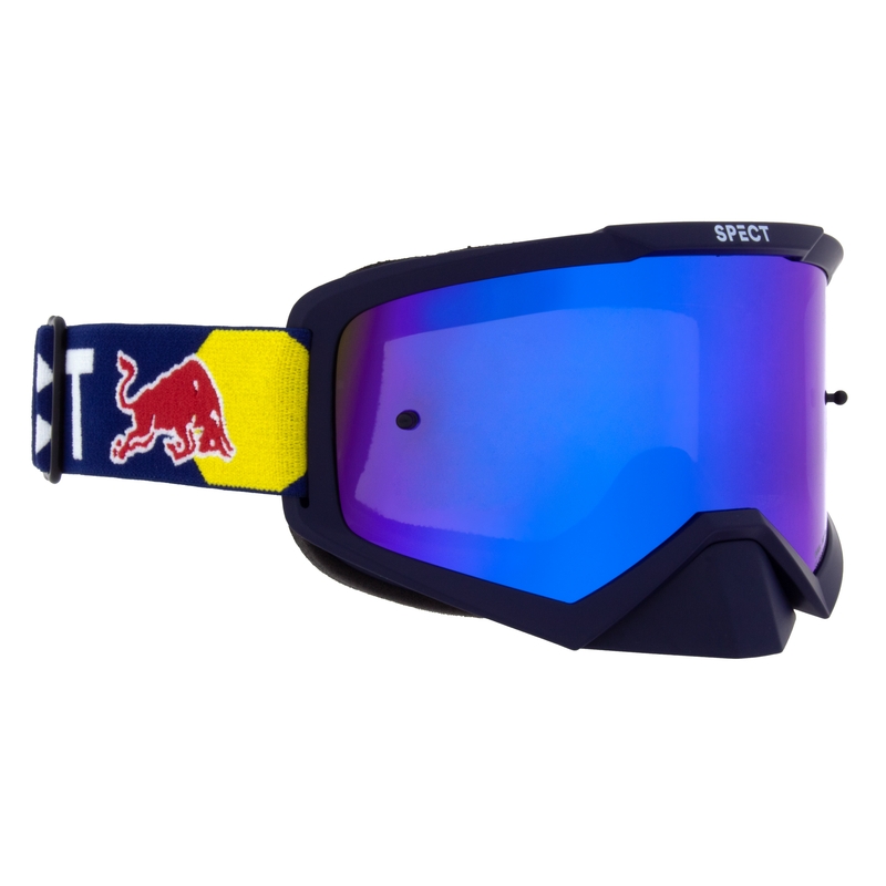 Motokroso akiniai Red Bull Spect EVAN tamsiai mėlyni su mėlynais lęšiais