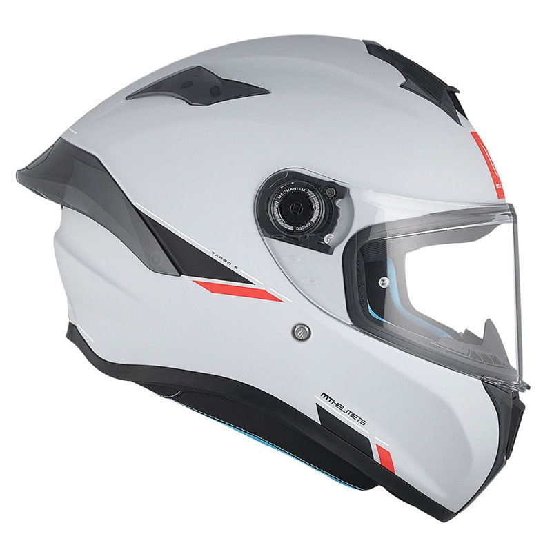 MT TARGO S SOLID A12 integralinis motociklininko šalmas blizgiai pilkas