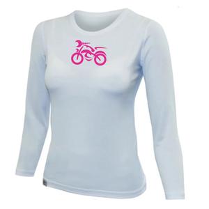 Moteriški marškinėliai nanosilver® MOTOLADY white - ilgomis rankovėmis