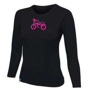 Moteriški nanosilver® MOTOLADY marškinėliai juodi - ilgomis rankovėmis