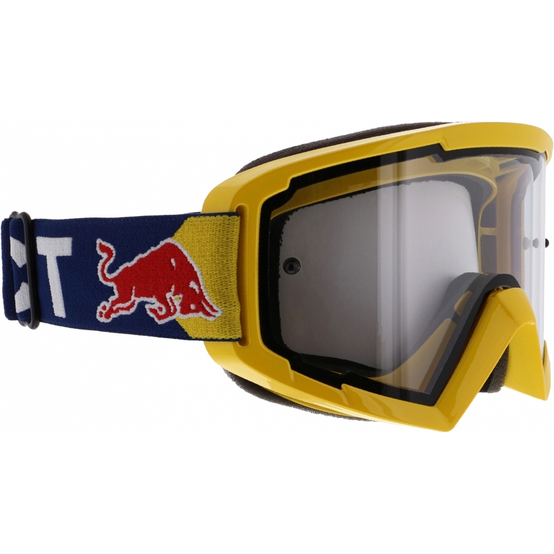 Motokroso akiniai Red Bull Spect WHIP geltoni su skaidriais lęšiais