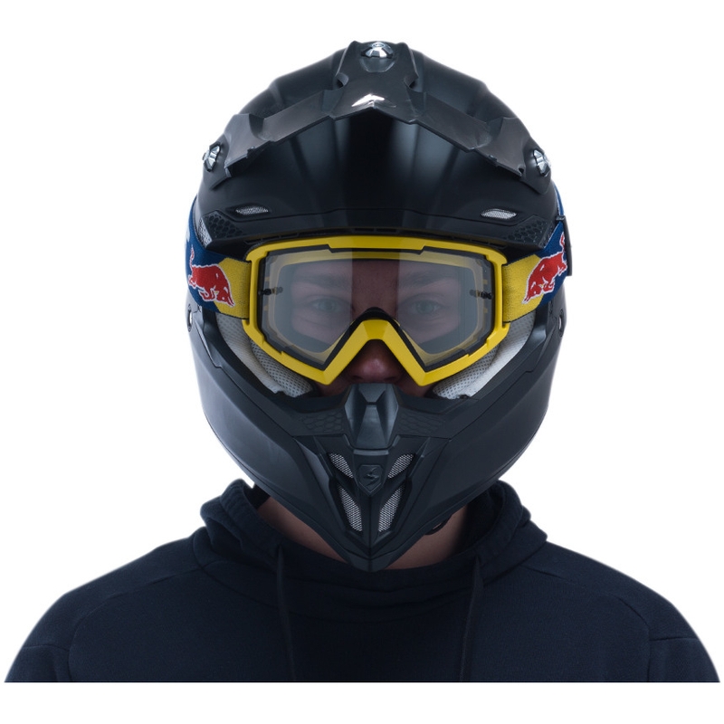 Motokroso akiniai Red Bull Spect WHIP geltoni su skaidriais lęšiais