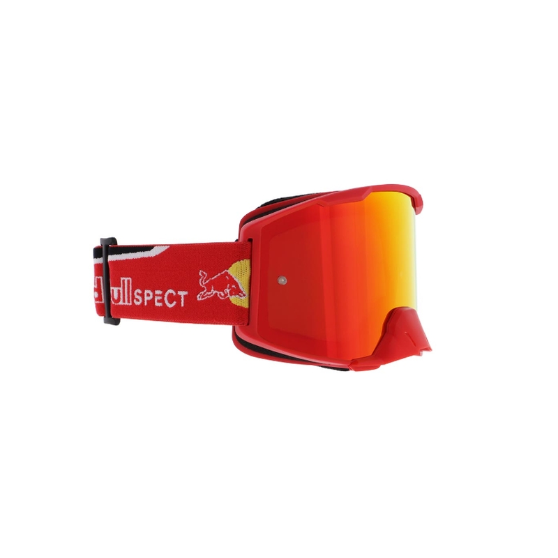 Motokroso akiniai Red Bull Spect STRIVE S raudoni su raudonais lęšiais