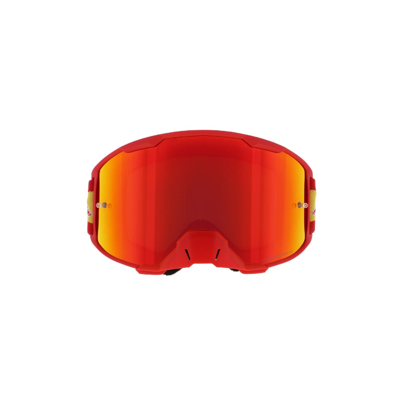 Motokroso akiniai Red Bull Spect STRIVE S raudoni su raudonais lęšiais