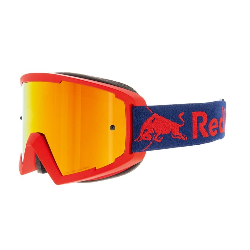 Motokroso akiniai Red Bull Spect WHIP raudoni su oranžiniais lęšiais