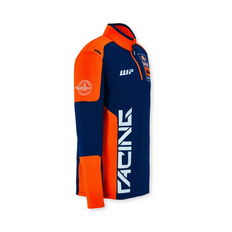 KTM replika Komandos džemperis su puse užtrauktuko mėlyna ir oranžinė išpardavimas