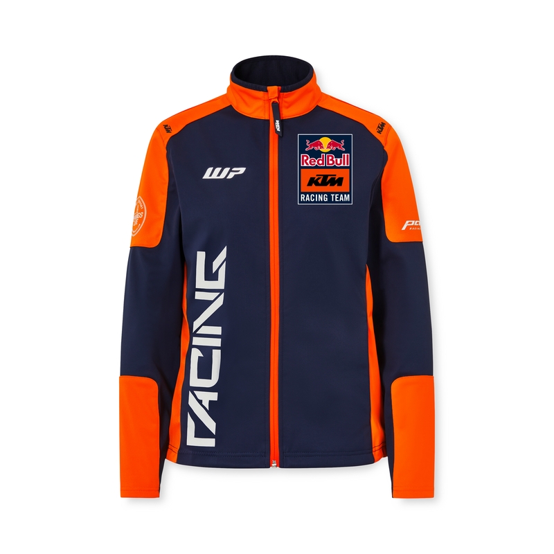 Moteriška KTM Replica Team softshell striukė mėlyna-oranžinė