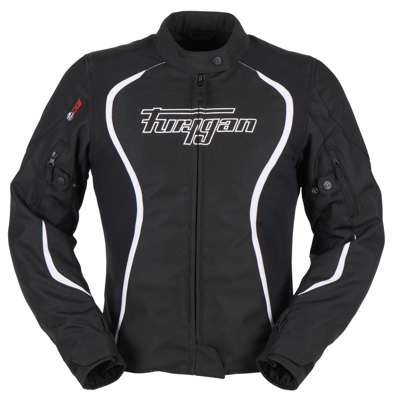 Moteriška Furygan Odessa Black and White motociklininko striukė